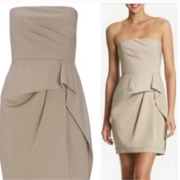 BCBGMaxAzria Dresses & Skirts - Beige BCBG Maxzaria grace mini cocktail dress